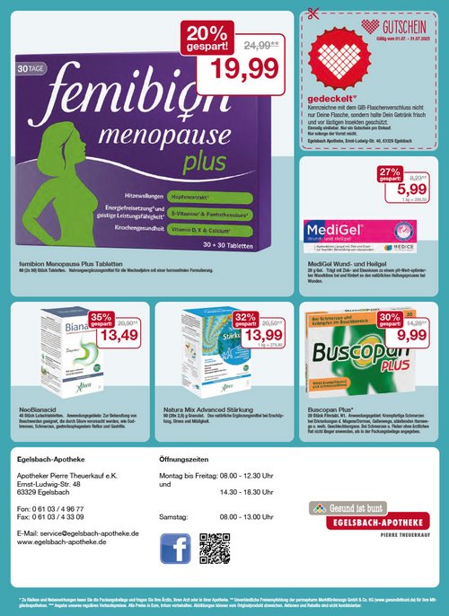 Flyer mit den Juli-Angeboten