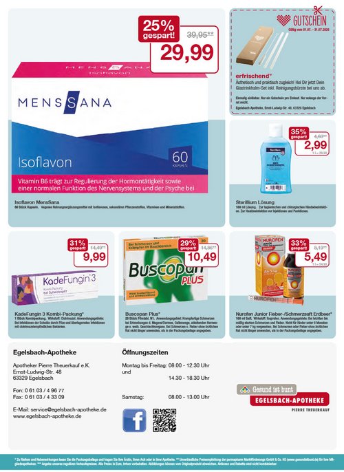 Flyer mit Juli-Angeboten Flyer mit Juli-Angeboten