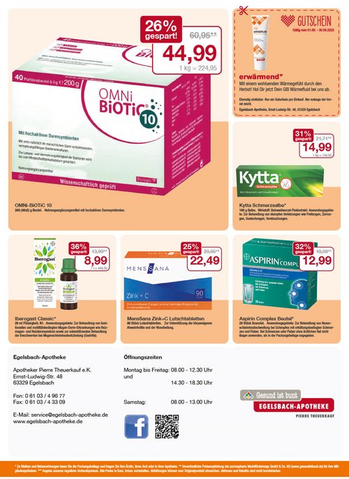 Flyer mit September-Angeboten