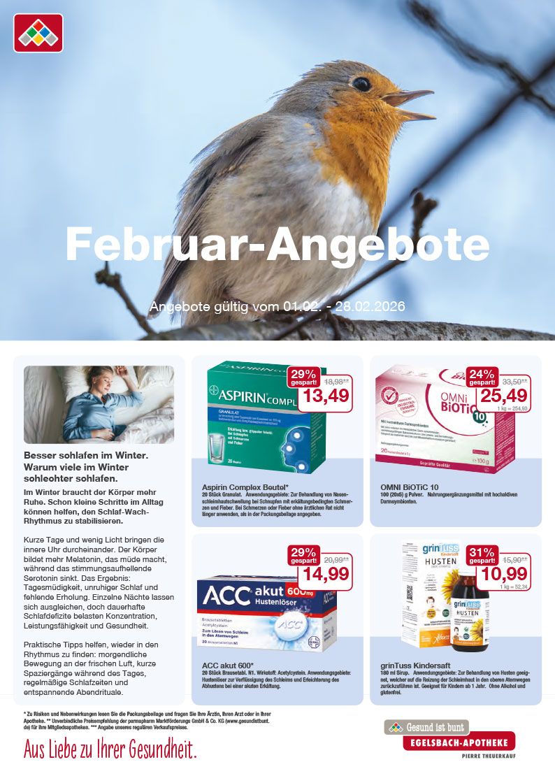 Flyer mit Angeboten Februar