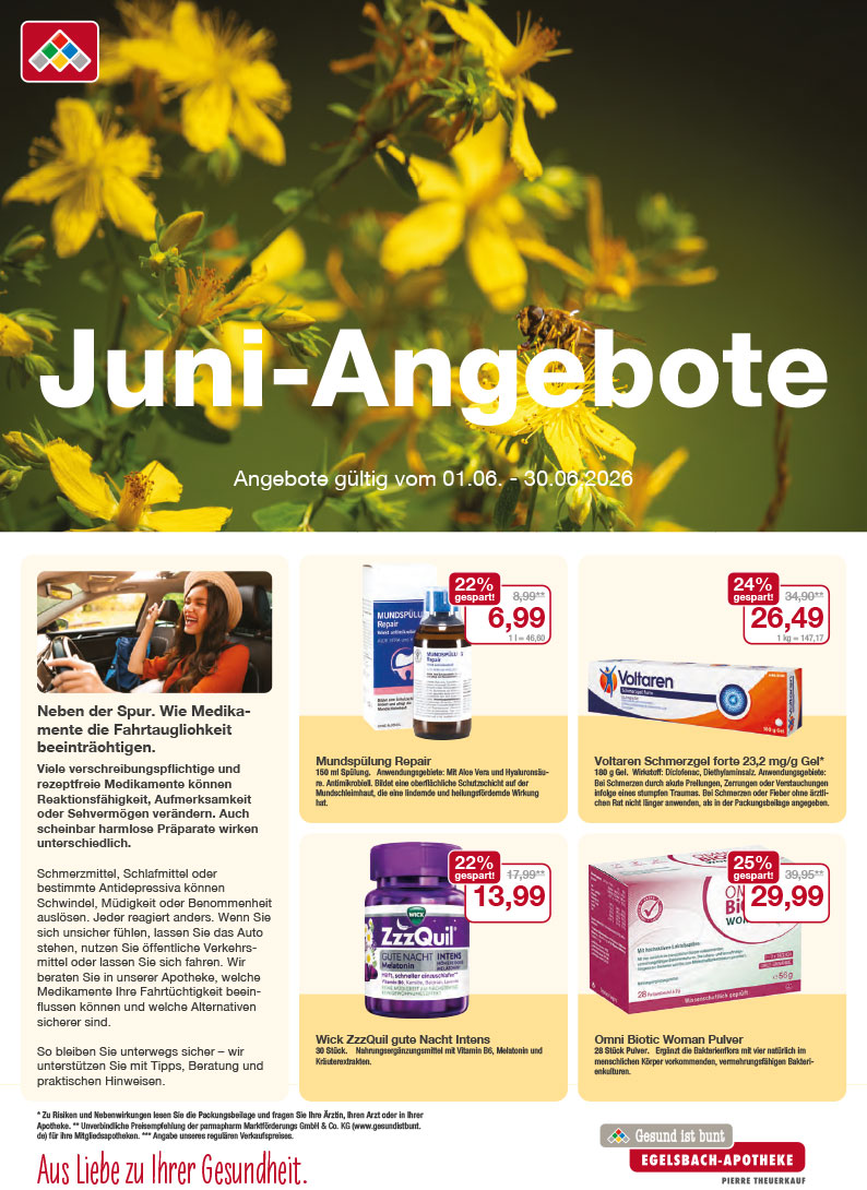 Flyer mit Juni-Angeboten