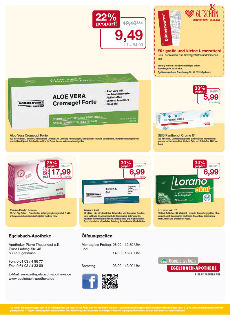 Flyer mit Juni-Angeboten